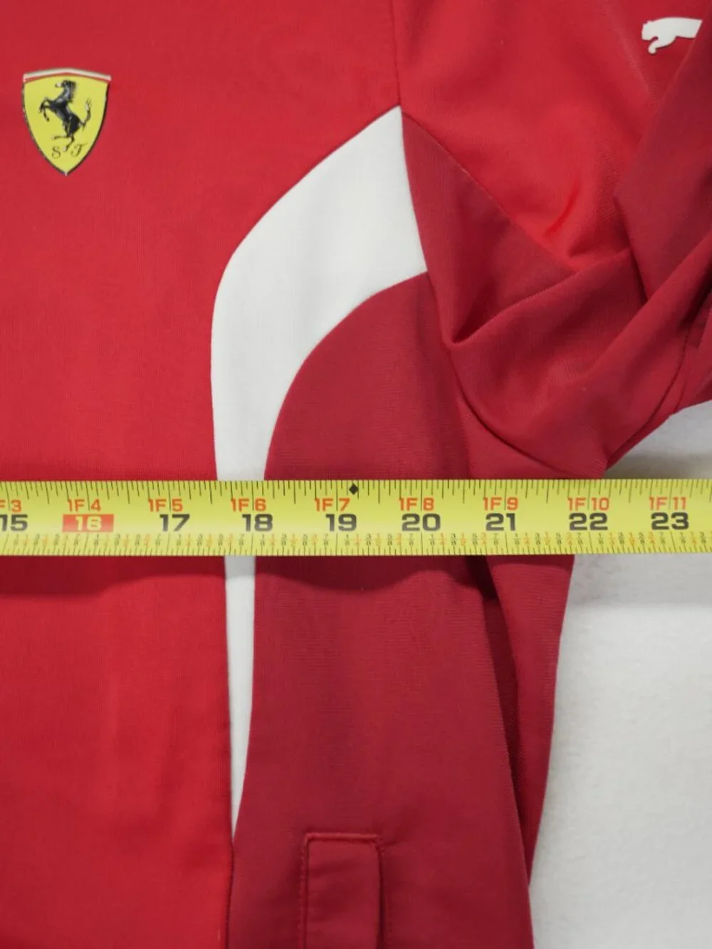PUMA SCUDERIA FERRARI Zip-Up Track Jacket MEN'S SZ Large Red/Rosso Corso Racing - Picture 4 of 12